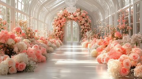 室内温室婚礼装饰