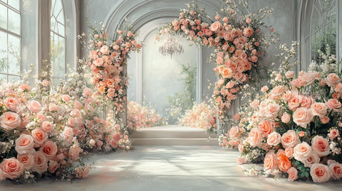 室内温室婚礼装饰