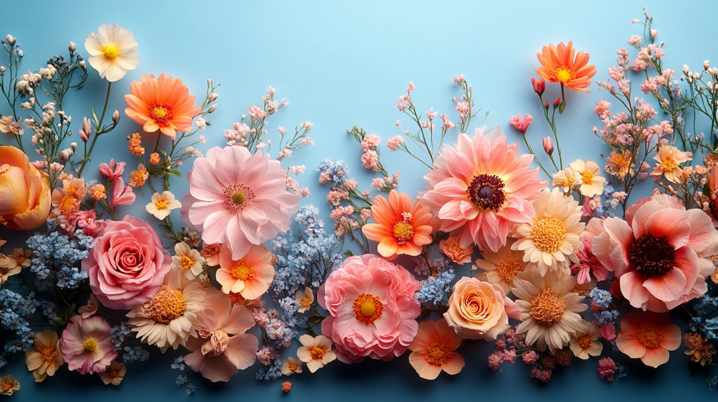 花框与柔色背景