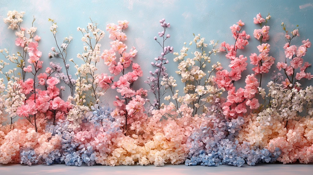 花框与柔色背景