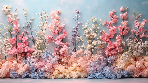 花框与柔色背景