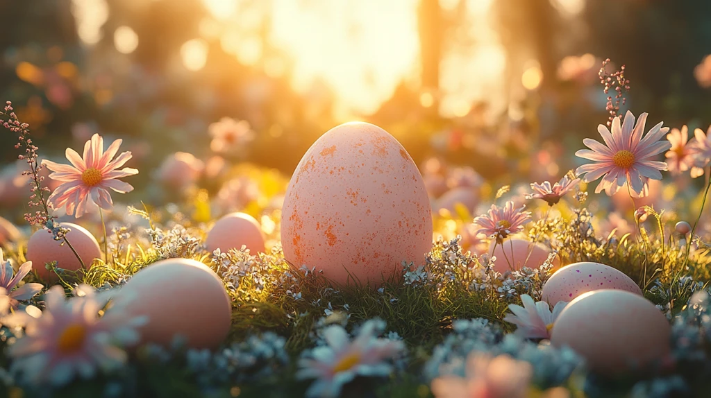 春日光影中的复活节讲台