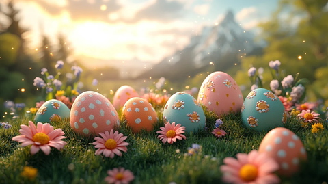 春日光影中的复活节讲台