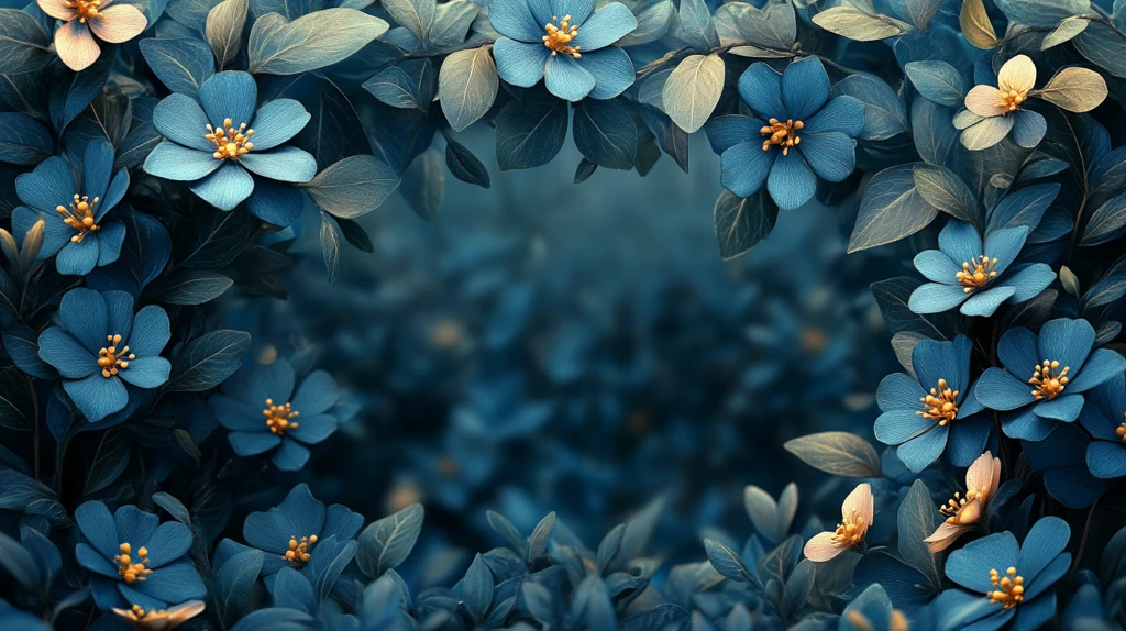 长春花边框设计