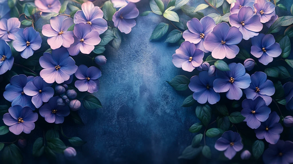 长春花边框设计