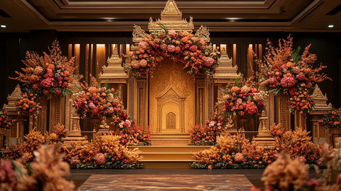 现代泰式婚礼舞台装饰