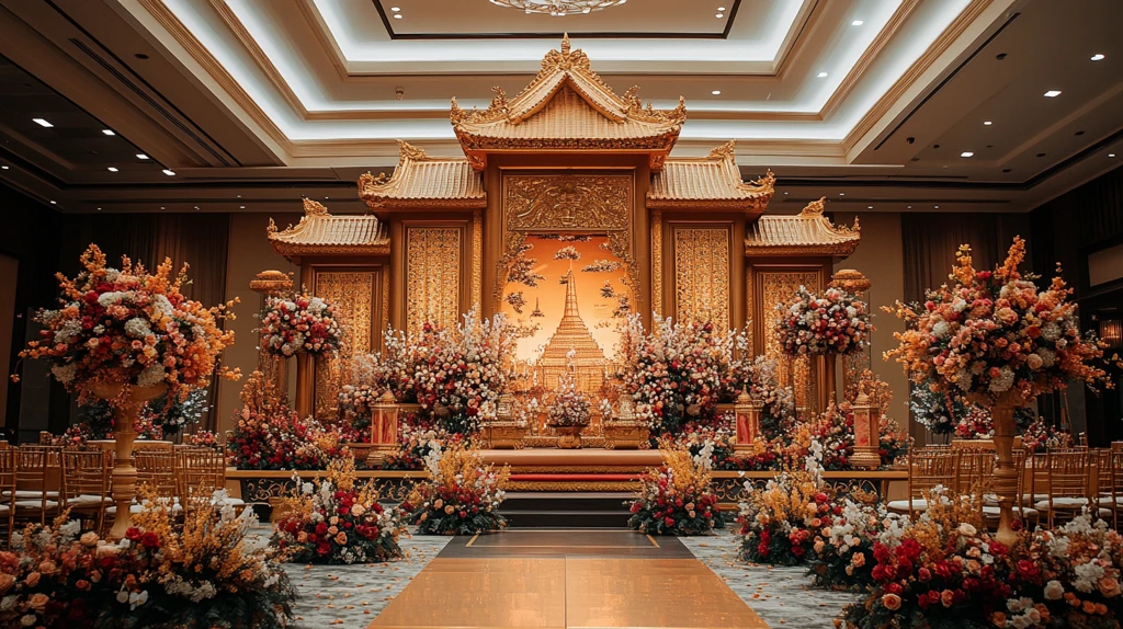 现代泰式婚礼舞台装饰