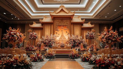 现代泰式婚礼舞台装饰
