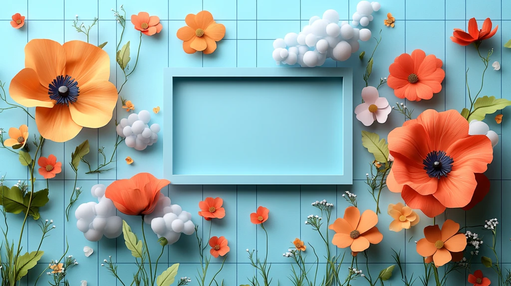 空矩形框背景图