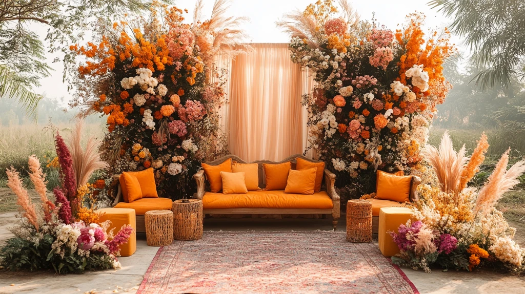 夕阳下交换戒指