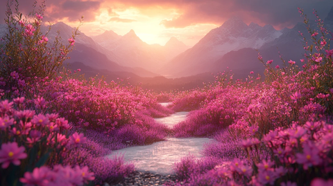 花田中的白色平台