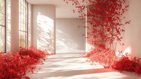 白色天花板与地板装饰