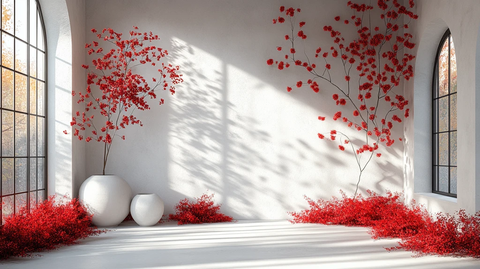 白色天花板与地板装饰