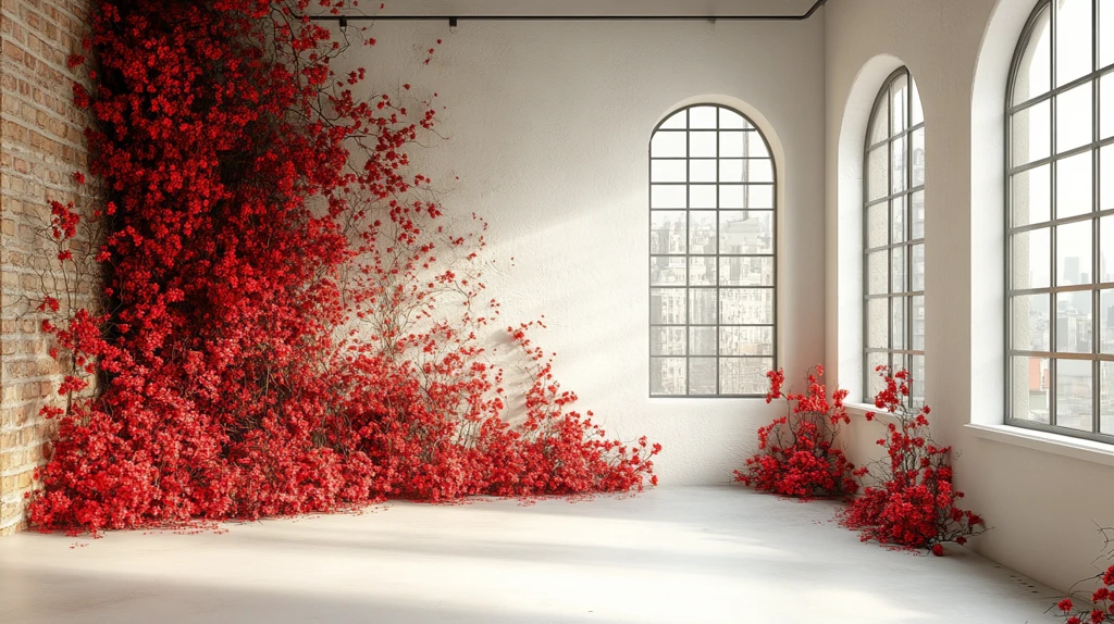 白色天花板与地板装饰