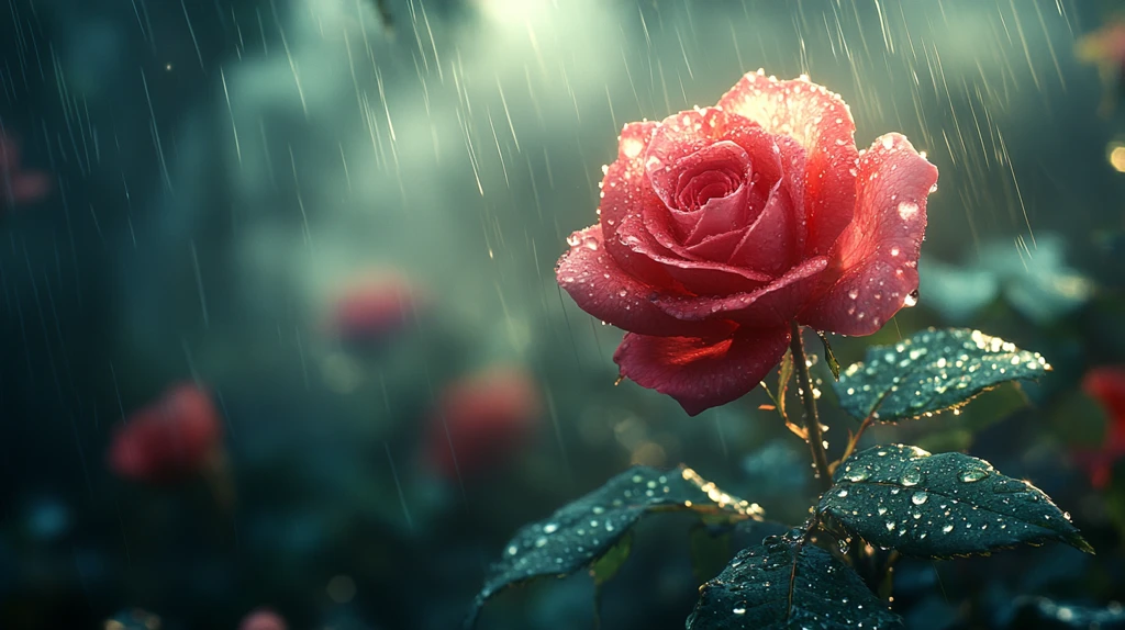 玫瑰花园中的自然美