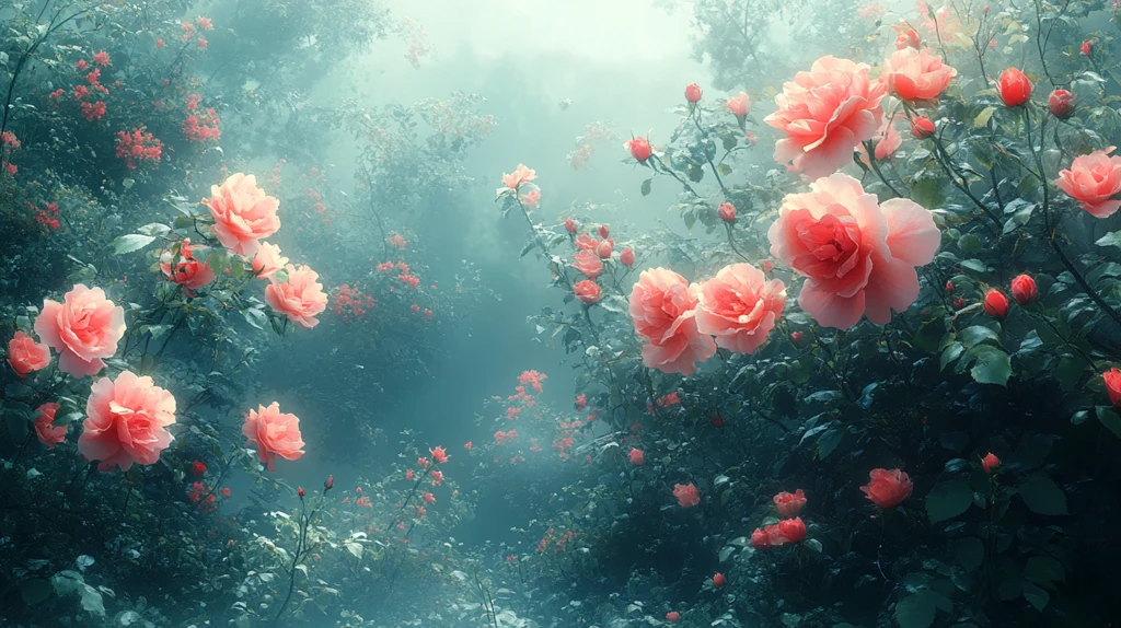 玫瑰花园中的自然美