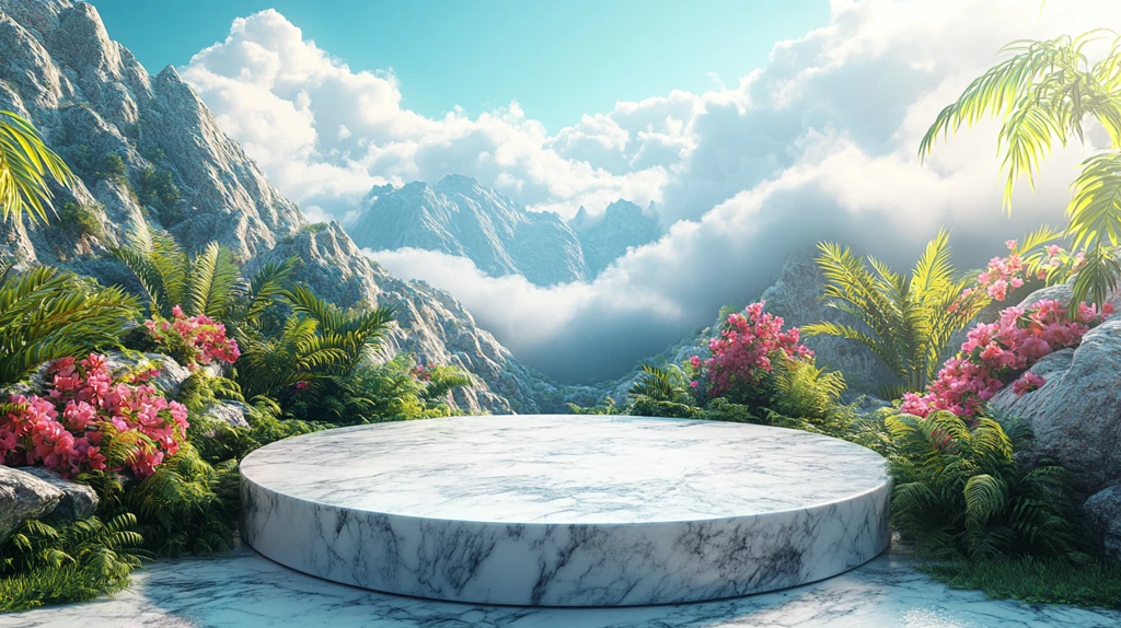 云中大理石展示台