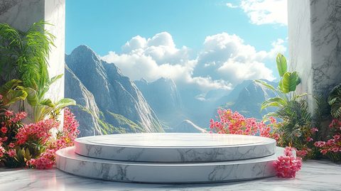 云中大理石展示台