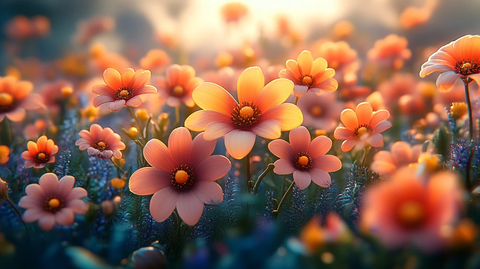 卡通花园花朵动画