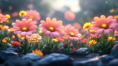 卡通花园花朵动画