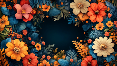 卡通风格花朵背景