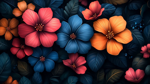 卡通风格花朵背景