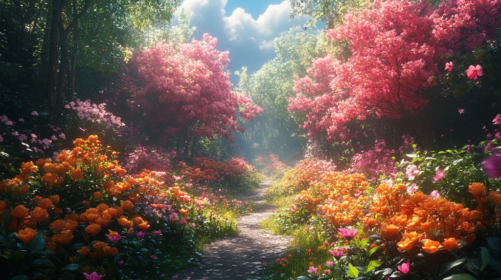 婚礼花园中的花束