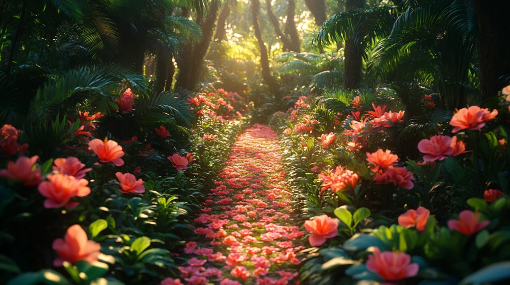 婚礼花园中的花束