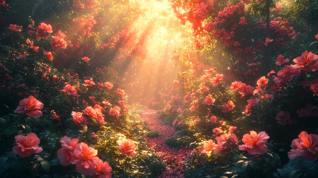 婚礼花园中的花束