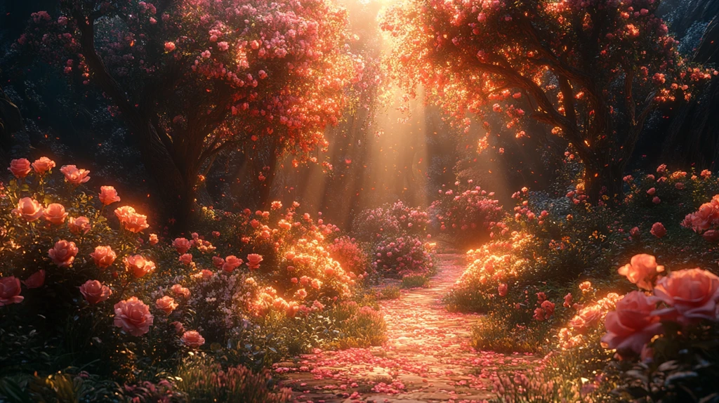 婚礼花园中的花束