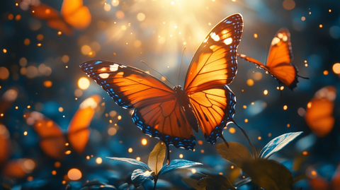 蝴蝶创意摄影背景