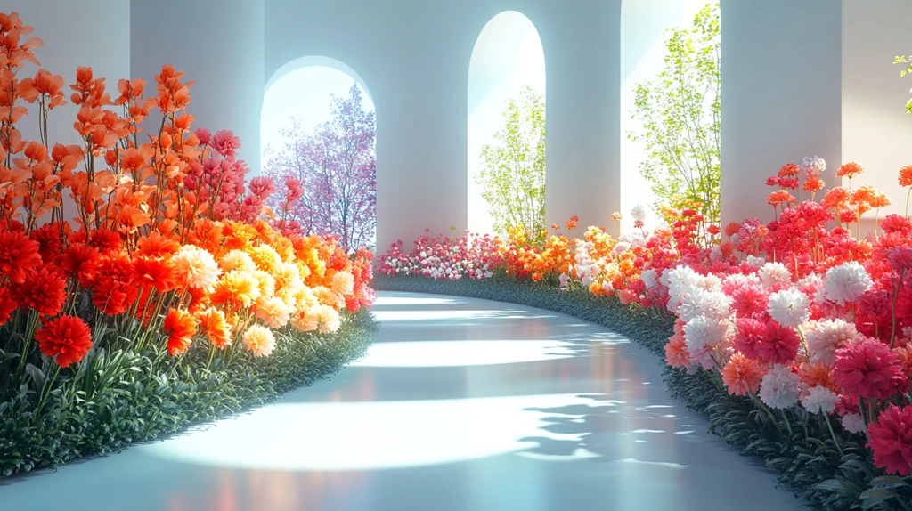 春季花市空展台