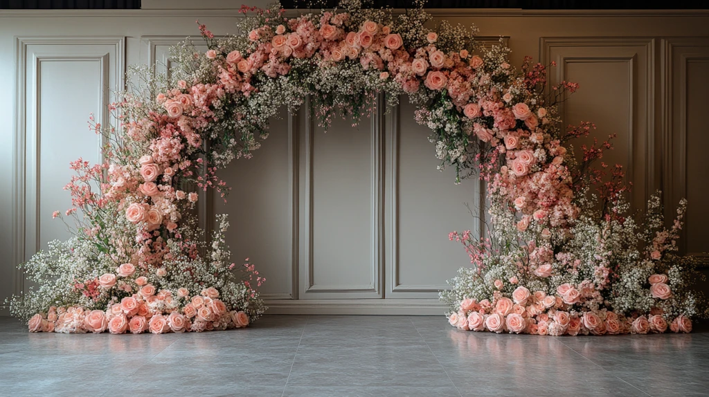 优雅拱门墙背景