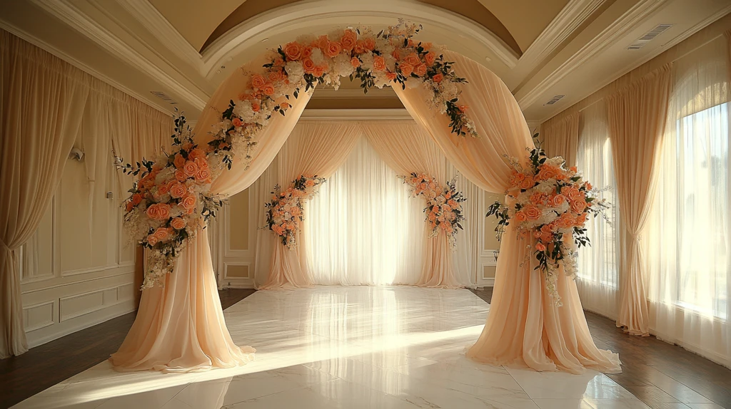 优雅拱门墙背景