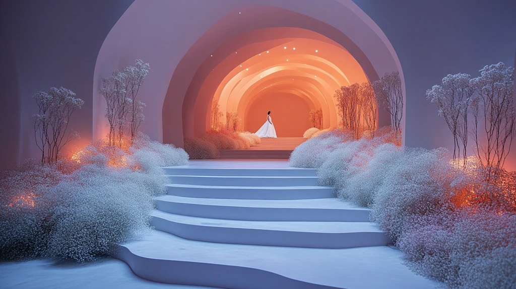 室内婚礼新娘入场拱门设计