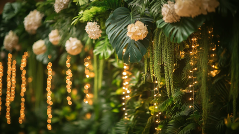 婚礼蛋糕桌绿植装饰