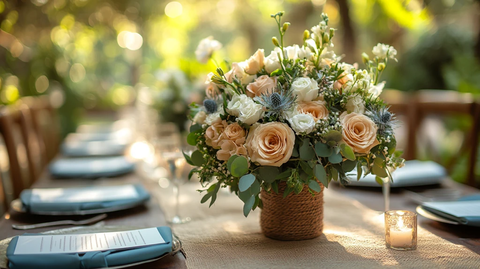 婚礼邀请在户外花园