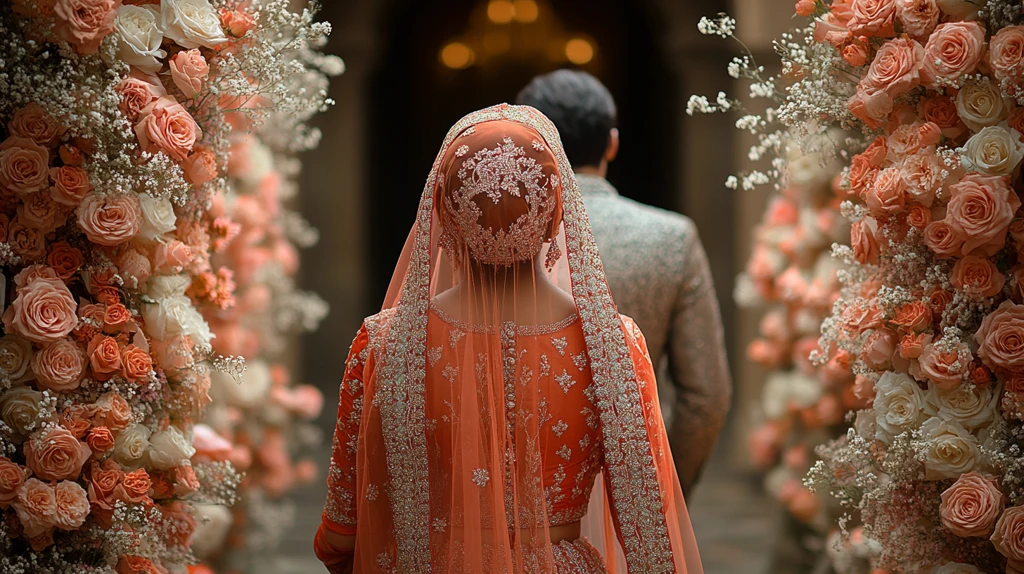 印度新娘新郎婚礼场景