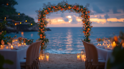 海边夜晚求婚场景