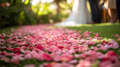 花园婚礼交换誓言