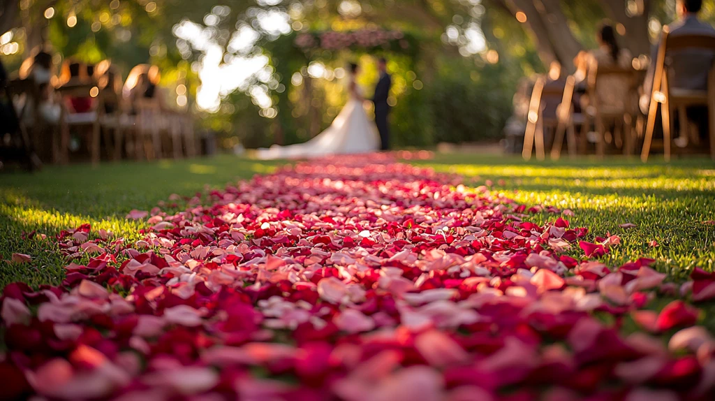 花园婚礼交换誓言