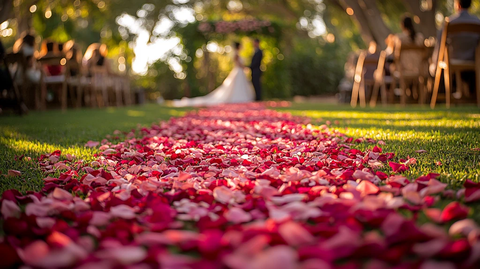 花园婚礼交换誓言