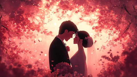 婚礼交换戒指场景