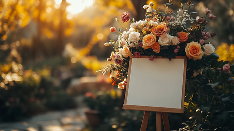 婚礼迎宾牌空白模板