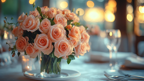 婚礼花艺桌面布置