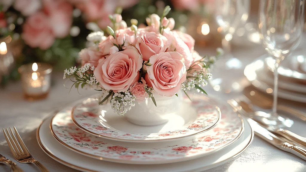 婚礼花艺桌面布置