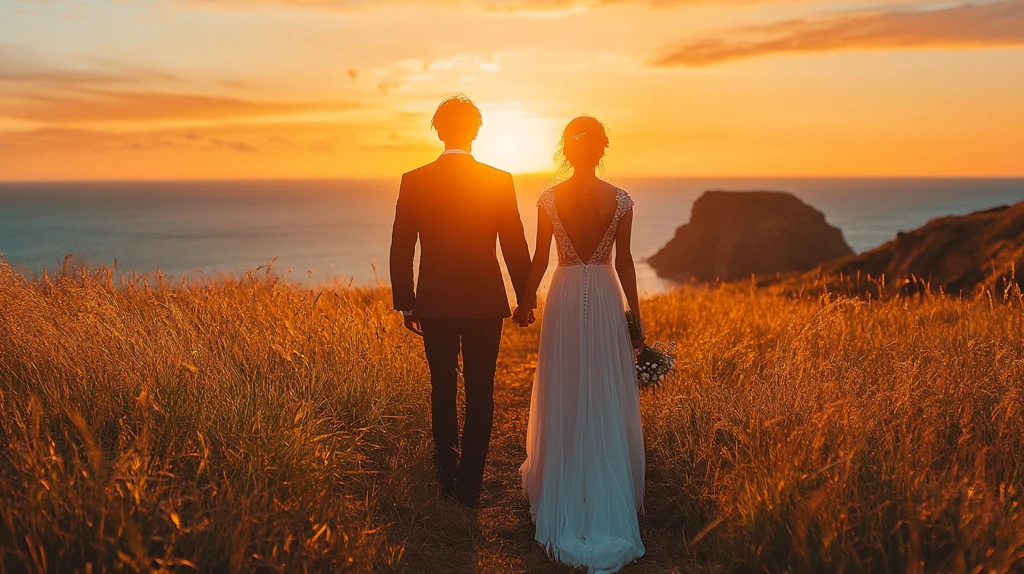 婚礼在自然中举行