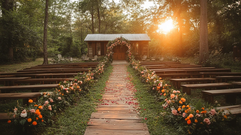 婚礼在自然中举行