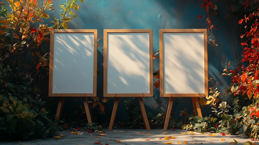 婚礼欢迎牌棕色画架