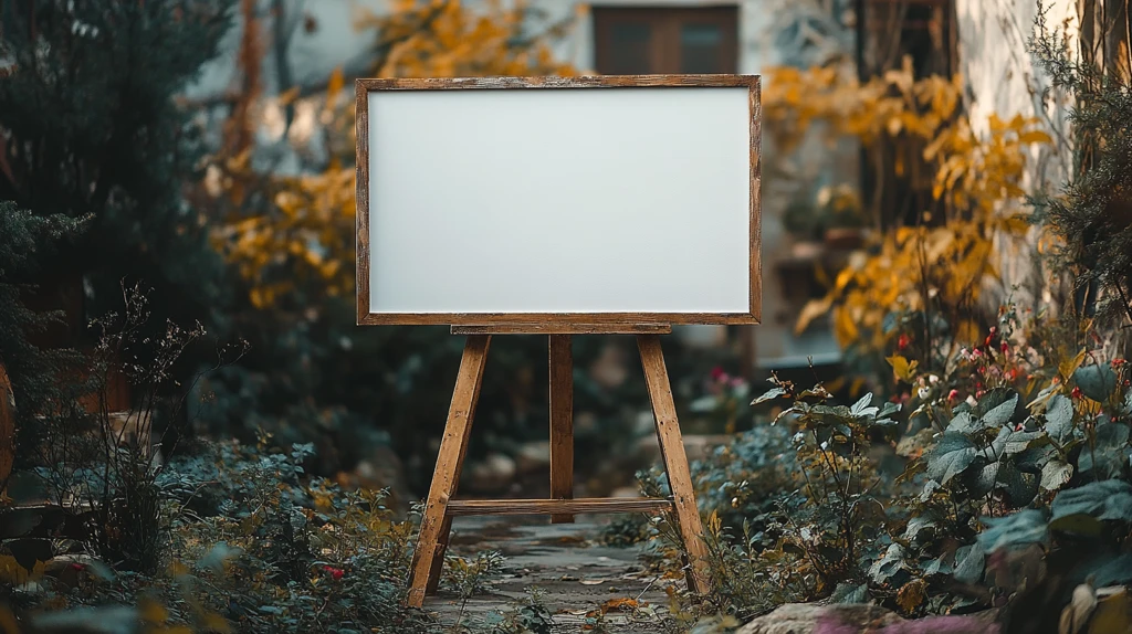 婚礼欢迎牌棕色画架